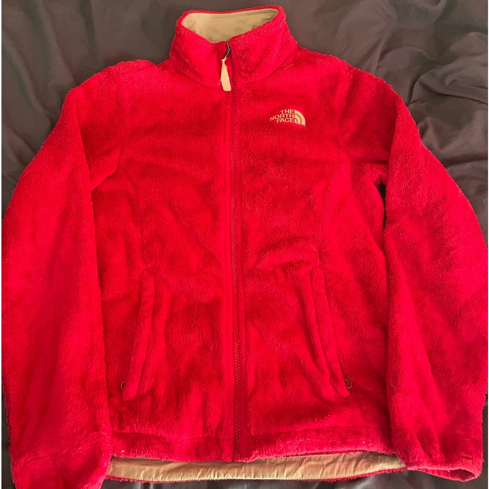 Hot pink north face jacket